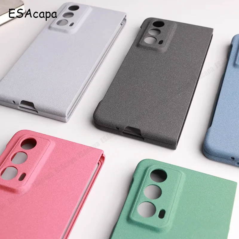 Funda de teléfono dura Mate de piedra arenisca para Honor Magic VS2 VS V2 V Slim PC Bumper, cubierta trasera antideslizante para Huawei Mate X5 X3 X2