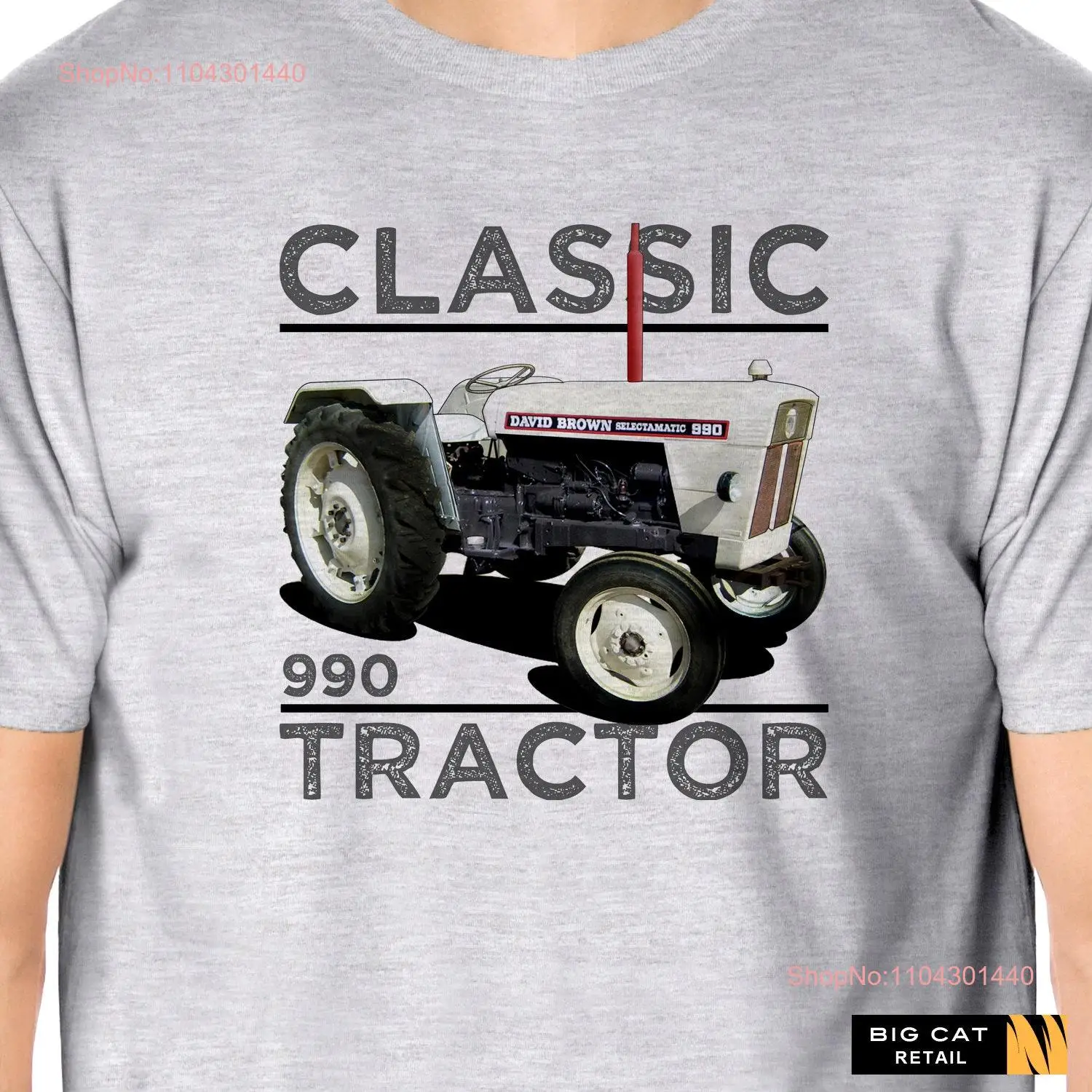 Classic Tractors David Brown 990 Inspired Retro T Shirt long or short sleeves