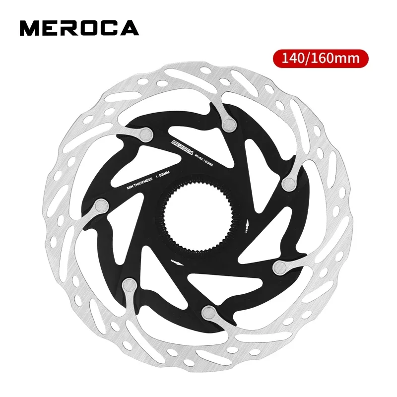 MEROCA RT-RX Mountain Bike 140/160mm Central Locking Rotor EIEIO High-carbon Steel Hydraulic Disc Brake Rotors Bicycle Parts