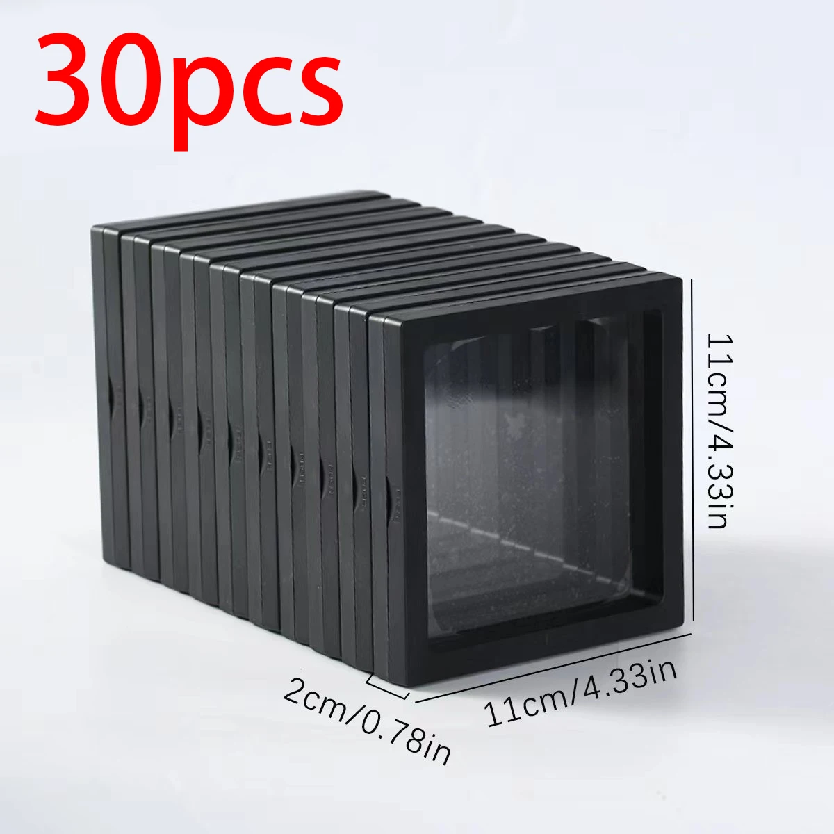 30pcs Portable 3D Floating Jewelry Display Box for Storage