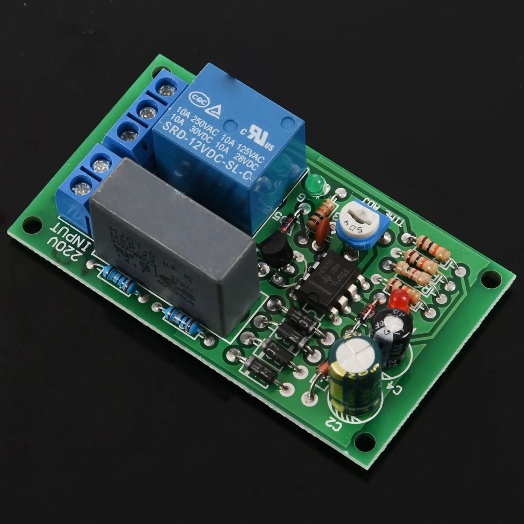 2X 220V Relay Board, Power On, Time Delay, Circuit Module, Corridor Switch, Stair Light, D1B5-Y18A