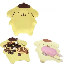 Sanurgente-Assiette en mélamine exquise Kawaii, Pom Pom Purin, QuePlate Cartoon, Home Snack, Fruit, Gand, JxSnack