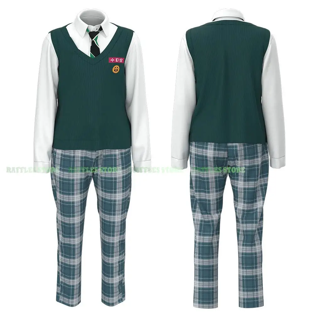 All Us Are Dead Cosplay Costumes Women Korean JK Hyosan High School Uniform Tv Sweater Skirt Halloween Party Couple Outfit