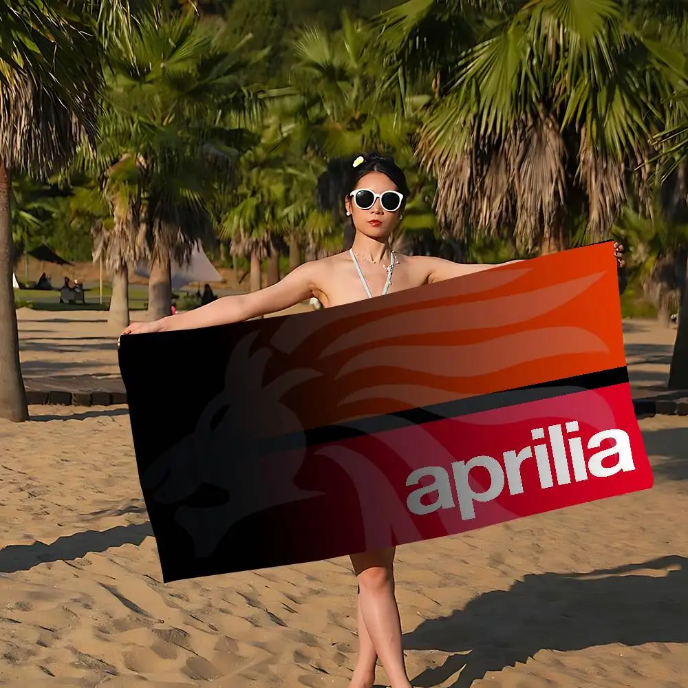 A-Aprilia Motorcycle Microfiber Printed Beach Towel Mountain Climbing Yoga Beach Swimming Running Absorbent Soft Towel