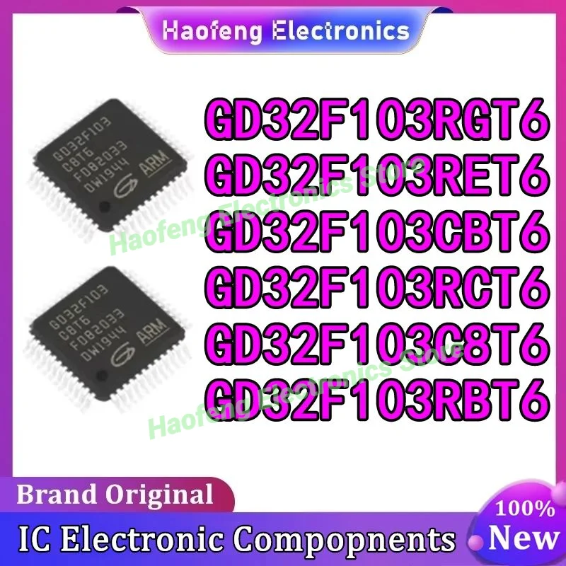

GD32F103C8T6 GD32F103CBT6 GD32F103RBT6 GD32F103RCT6 GD32F103RET6 GD32F103RGT6 GD32F103 GD32F GD IC MCU Чип LQFP-64