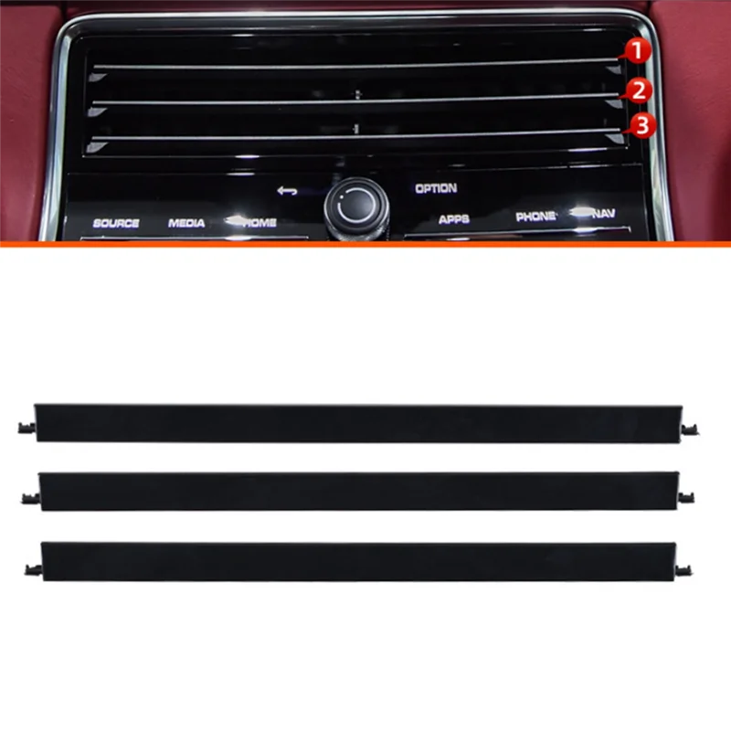 

R4-Car Dashboard Middle AC Vent Vent Adjustment Paddle Vent Repair Strips 971819110E For Porsche Panamera 971 2017-2022