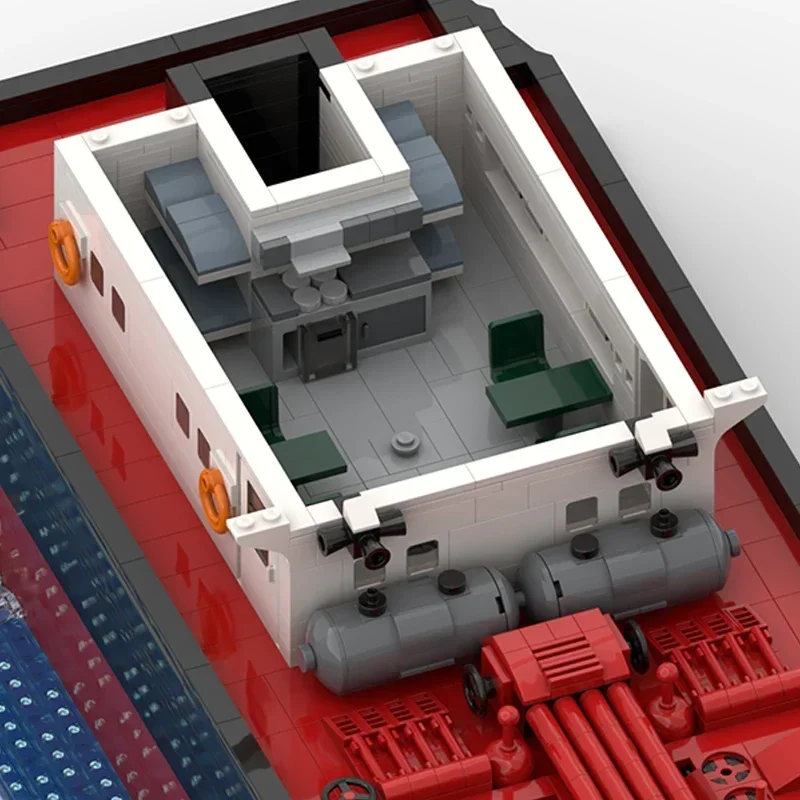 Moc قوالب بناء ميناء السفينة ناقلة النفط قارب نموذج التكنولوجيا الكلاسيكية فيري سفينة حربية لعبة المكعبات لتقوم بها بنفسك تجميع هدية عيد