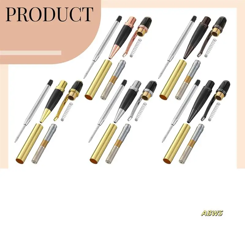 10 Sets Pen Making Kits With Refills Copper Pen Turning Supplies For DIY Pen Making-Ideal Classroom, Teacher, Student Gift - Image 2