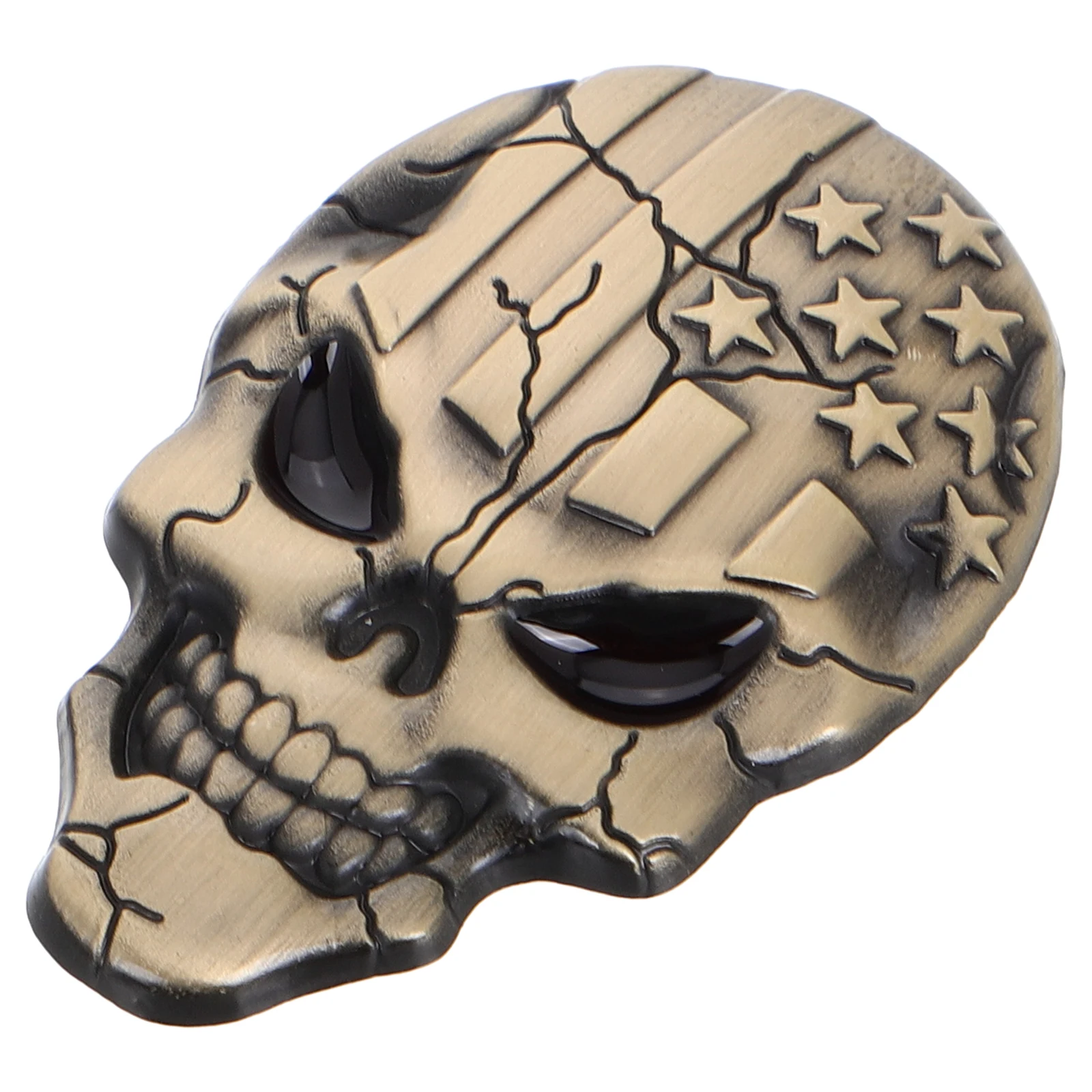 

Skull Car Sticker Stickers Sign Scratch Motorcycle Decals 3d Zinc Alloy Decor Badges