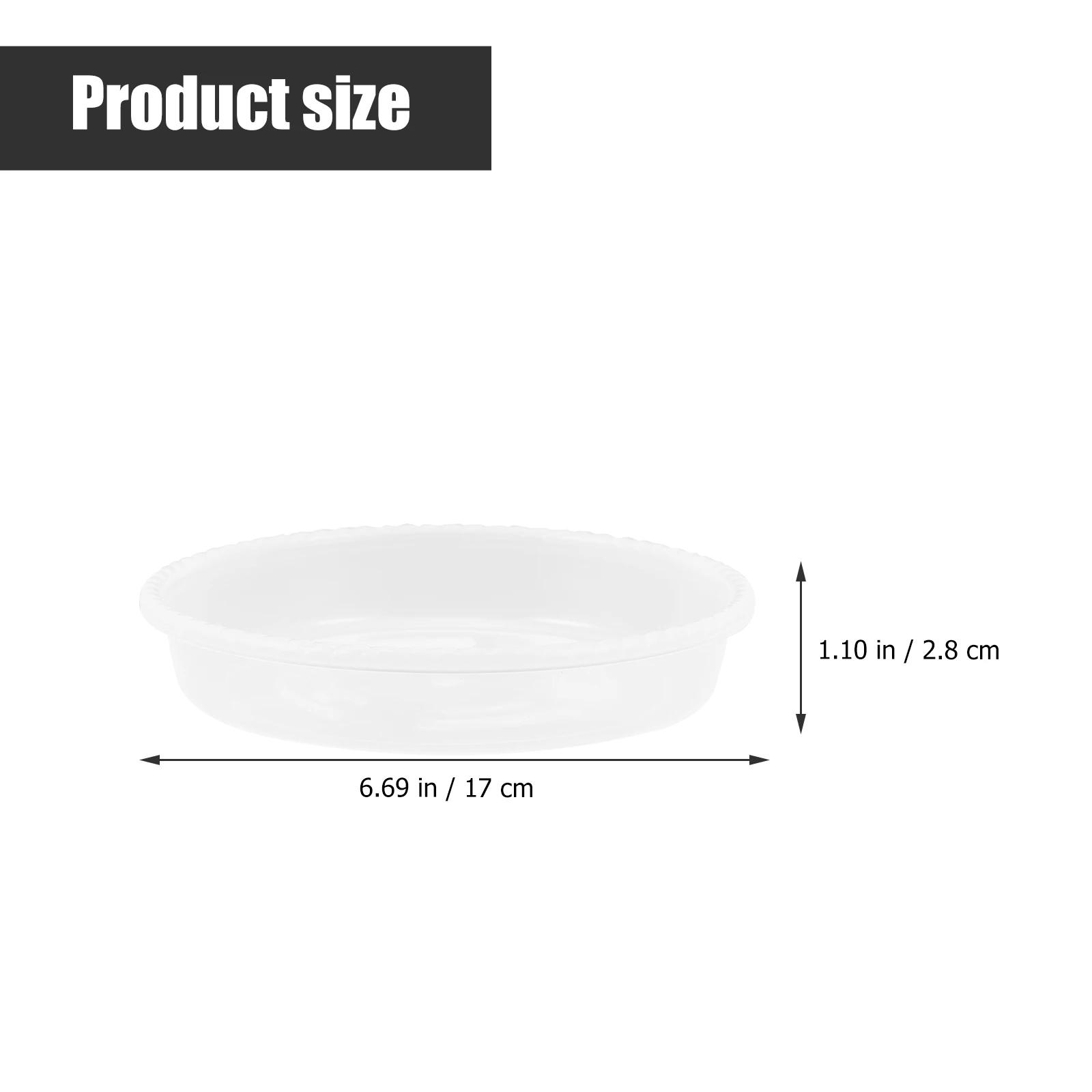 

30Pcs Round Plant Pot Trays Impact Resistant Long Service Life Gardening Water Trays Plastic Flower Container Base