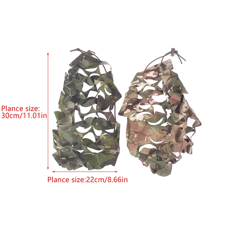 3D Camo Net Airsoft Helmet Cover Laser Cut Nylon Drawstring Helmet Scrim CS Wargame Paintball Paratrooper Hunting Accessories