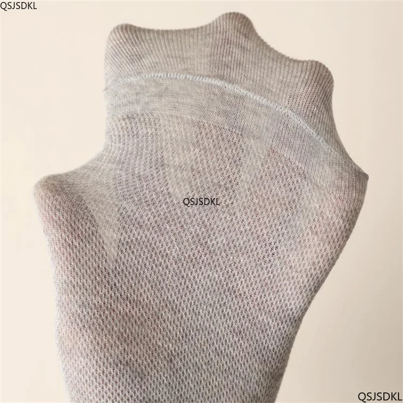 여름용 경량 플러스 사이즈 루즈핏 면 양말, 신발 사이즈 40-52 남녀공용 통기성 메쉬 캐주얼 양말 5켤레