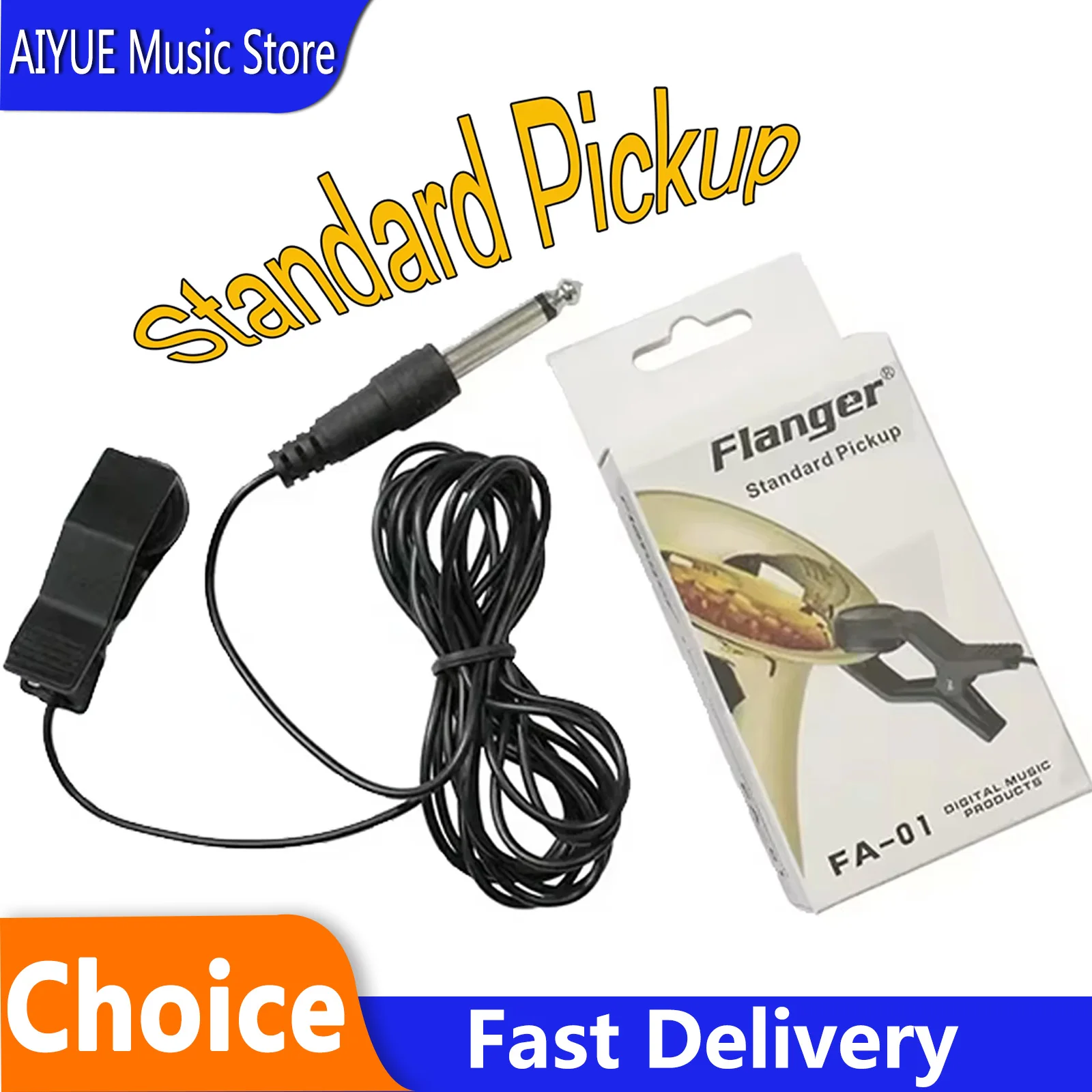 Flanger Pickup Microfoon FA-01 Professionele Clip-On Microfoon Pickup Gitaar Accessoires Voor Banjo Qin Mandoline Ukelele Viool