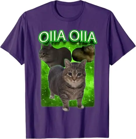 مضحك Oiia Oiia القط ميمي Oiiai Oiiiai القط تي شيرت لطيف الاستيقاظ الجرافيك الزي عاشق المرأة موضة تي شيرت