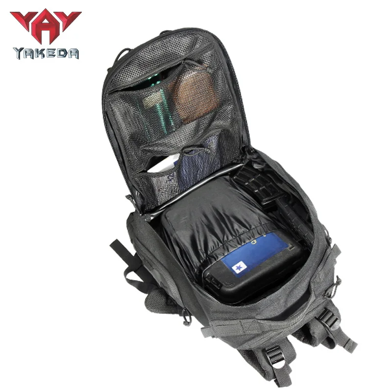 YAKEDA Large Capacity Tactical Backpack Outdoor Hiking and Traveling Backpack Waterproof Sports Rucksack