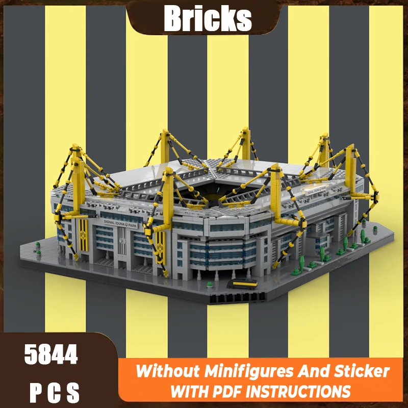 

Новый MOC Building Block Модель Westphalia Stadium 1:500 Технология Модульная детская игрушка в подарок DIY Сборочный набор