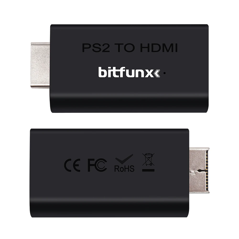 For PS2 to HDMI Converter Adapter 480i/480p/576i/576P/720P/1080i With 3.5mm Audio Cable Supports PC All PS2 Display Modes