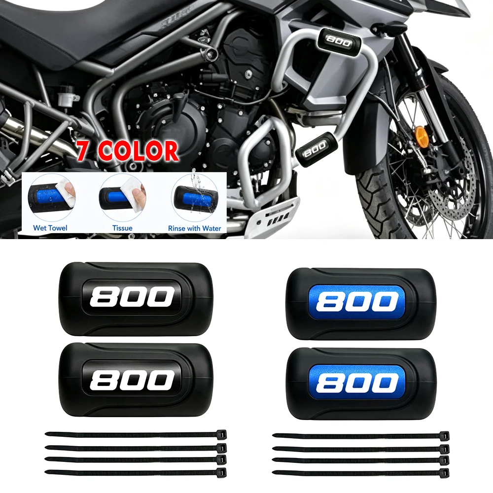 Universal 22-25mm Rubber Bumper Decorative Block For Tiger 660 800 Tiger Sport 800 TIGER800 2025-2027 Engine Guard Protector