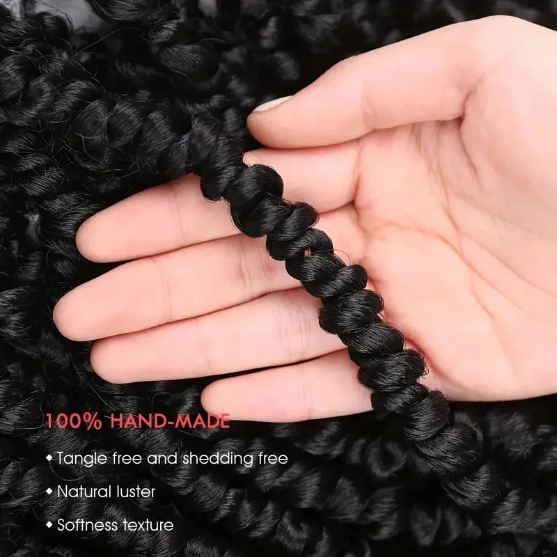 Onda de água sintética Crochet cabelo para mulheres negras, torção paixão, peruca de fibra, gradiente água, crochê, 10"