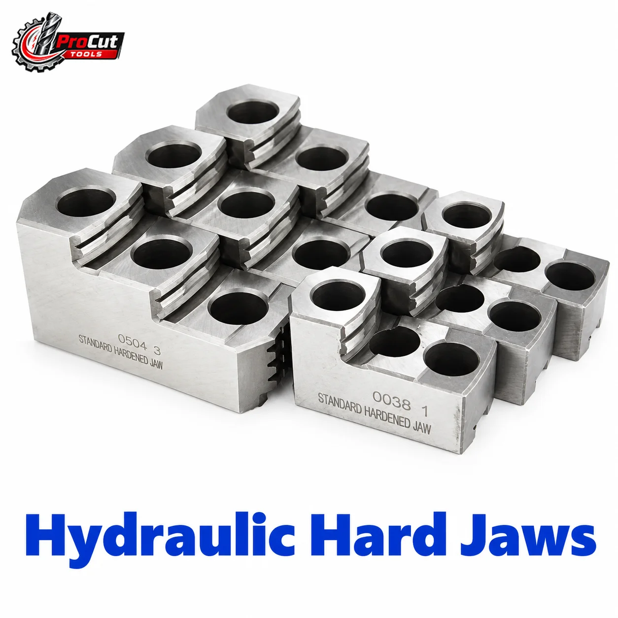 3pc/set High Precision Standard 5 Inch 6 8 10 Inches Hydraulic Hard Claw Three Jaw Chuck Strong Step Claws for CNC Lathe Machine
