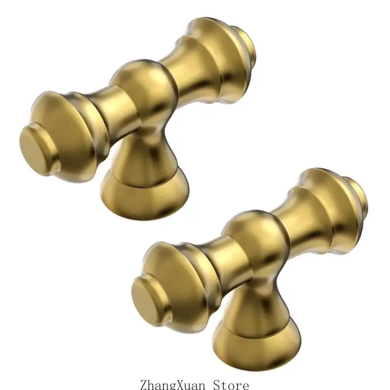 2er-Pack Schrankgriffe in kräftigem, gebürstetem, modernem Bronzeton, robuste Knäufe für die Küche, 3 x – Detail 10