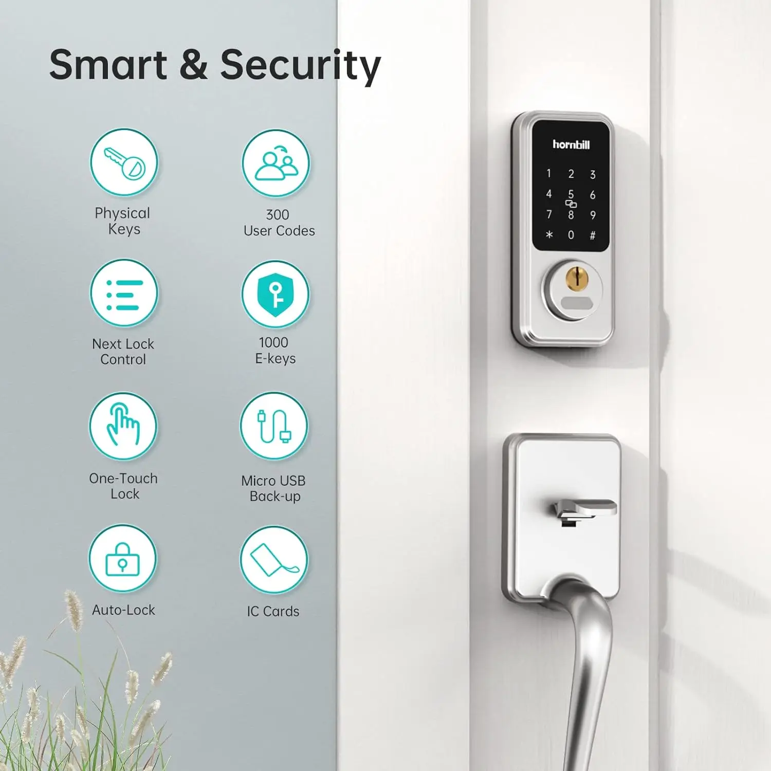 

Smart Deadbolt Keyless Keypad Lock: Smart Locks for Front Door, Digital Electronic Door Lock, Bluetooth Code