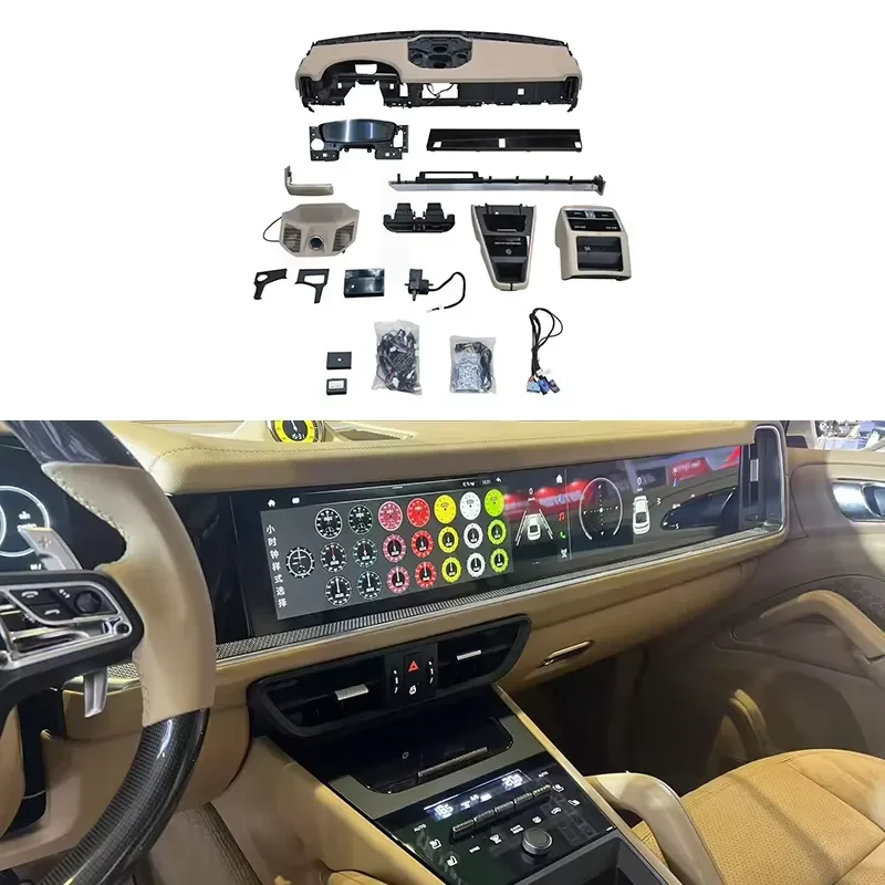 2011-2017 Upgrades 2024 Central Control Dashboard Screen Control Panel air Conditioning Vents Interior Trim for Cayenne 958