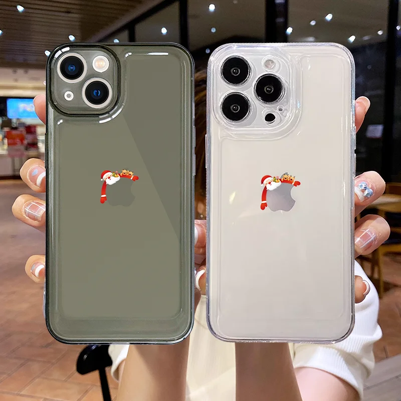 

Merry Christmas Santa Claus Phone Case For iPhone 16 15 11 12 14 13 Pro Max Mini X XSMax XR 7 8 Plus SE4 16e Silica Xmas Covers