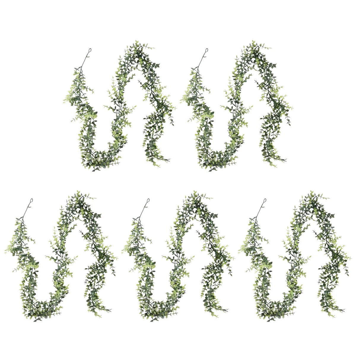 5 Packs 30Ft Artificial Eucalyptus Garlands Fake Greenery Vines Faux Hanging Plants for Wedding Table Backdrop Arch