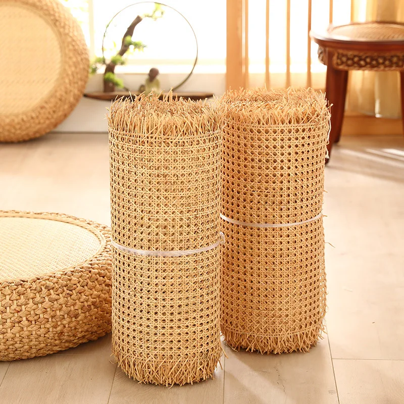 Natural Octagonal Hollow Rattan Mat Can Be Cut Handicraft Raw Materials for Furniture Lighting Restoration Diy Hand Woven Crafts