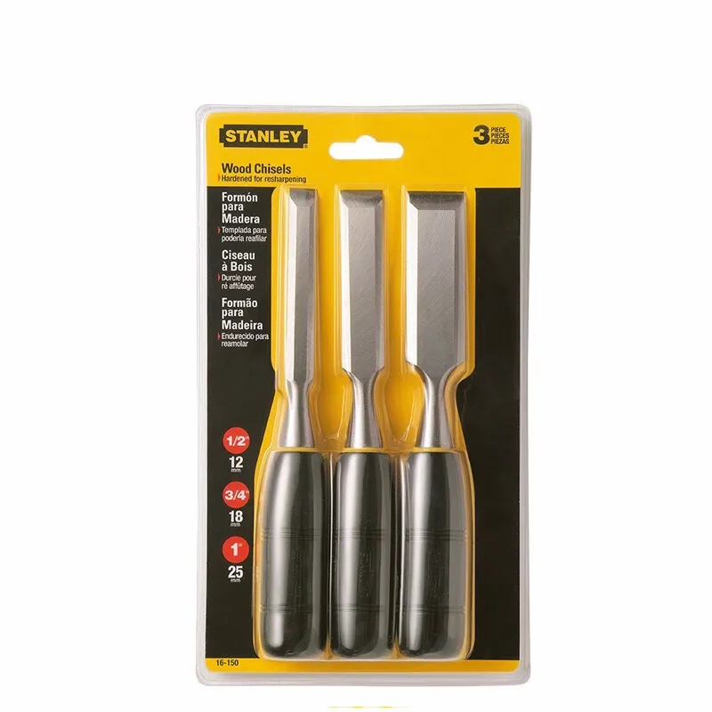 16-089-23 Woodworking chisel Handmade cement chisel Cylinder sample punching tip Flat punching chisel 3-piece set