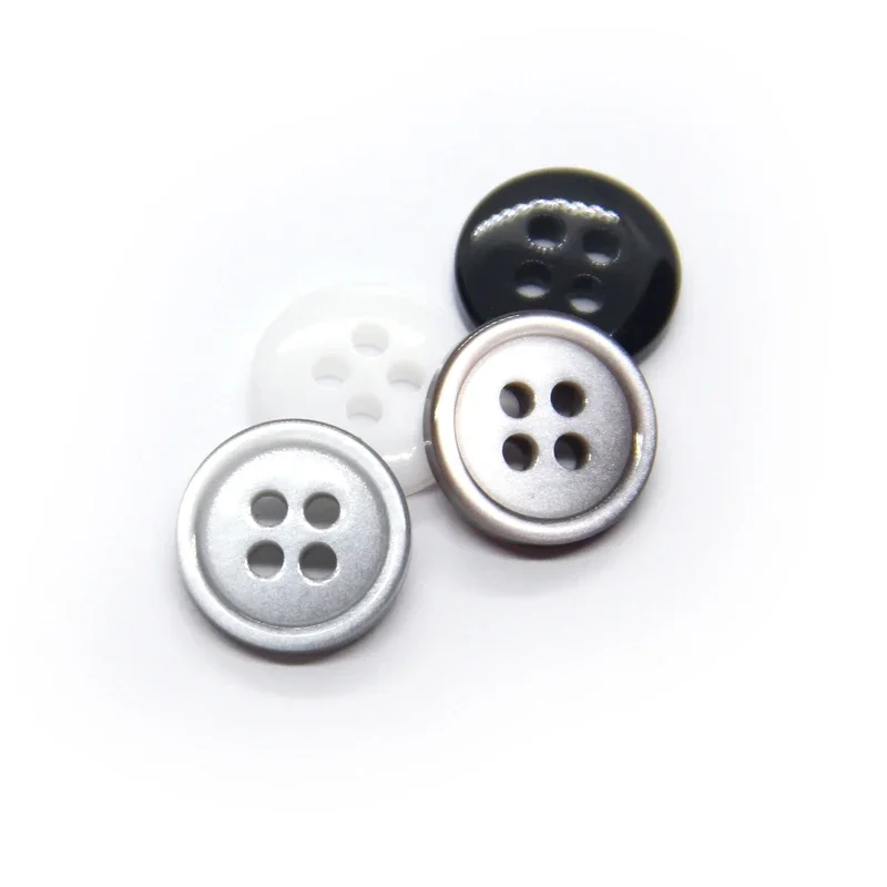 9/10/11mm Black Resin Shirt Buttons For Clothing Children Cardigan Casual Decorations Handmade DIY Sewing Accessories Wholesale