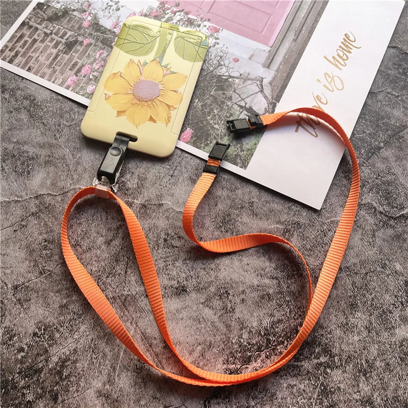 Lanyard Card Holder Oil Painting Credential Holder Woman Removable Hanging Identification Card Adjustable ID Badge Holder