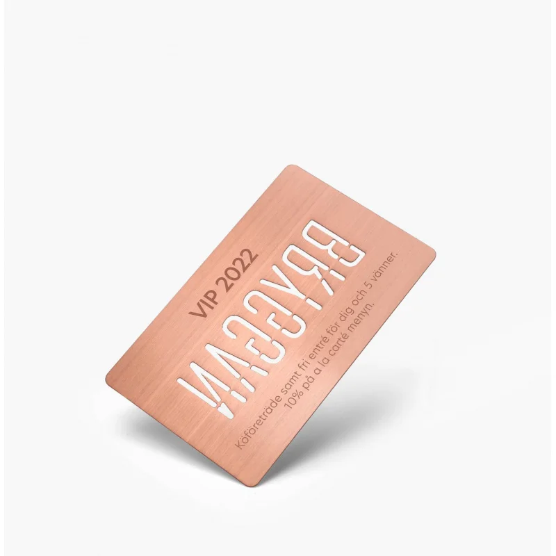 custom.Customizable Business Card Rose Metal Membership Card with Engraved and Text