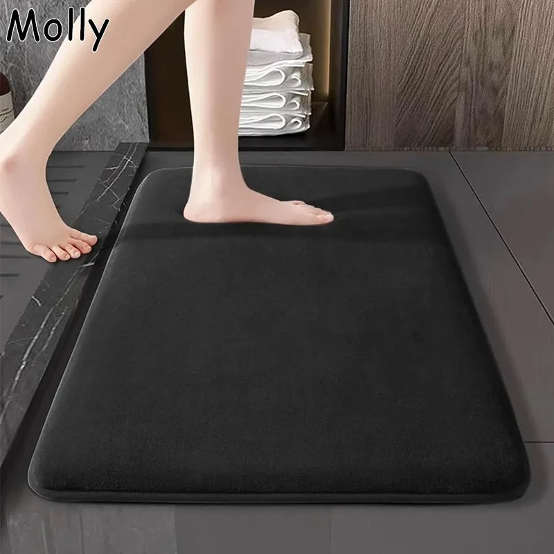 

Quick Dry Super Absorbent Bathroom Carpets Soft Memory Foam Floor Rugs Bedroom Toilet Floor Mat Non-Slip Shower Rug Home Decor