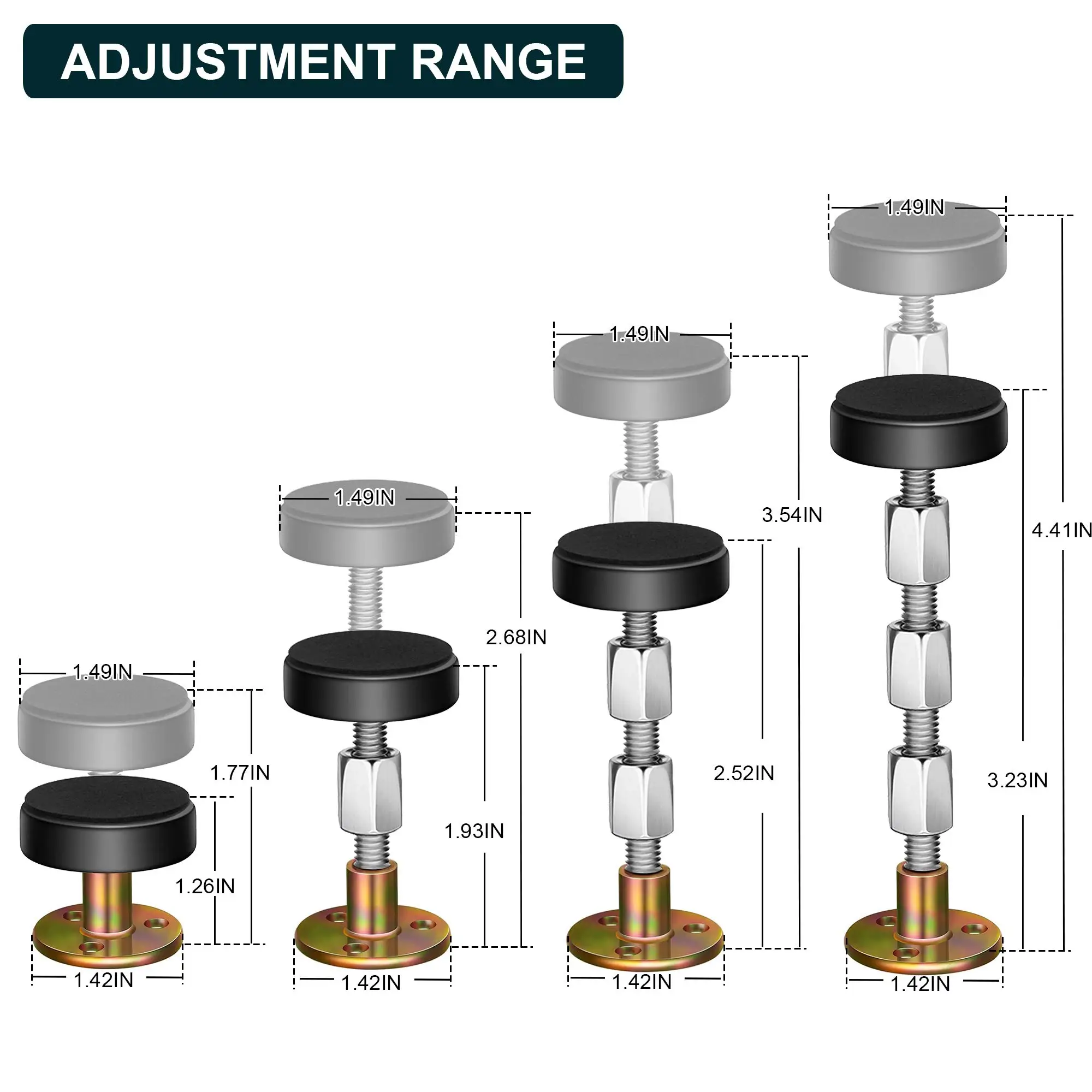 10-piece set of bed headboard anti-collision fixing device, bed stabilizing device, bed top anti-sway stabilizer, adjustable ant