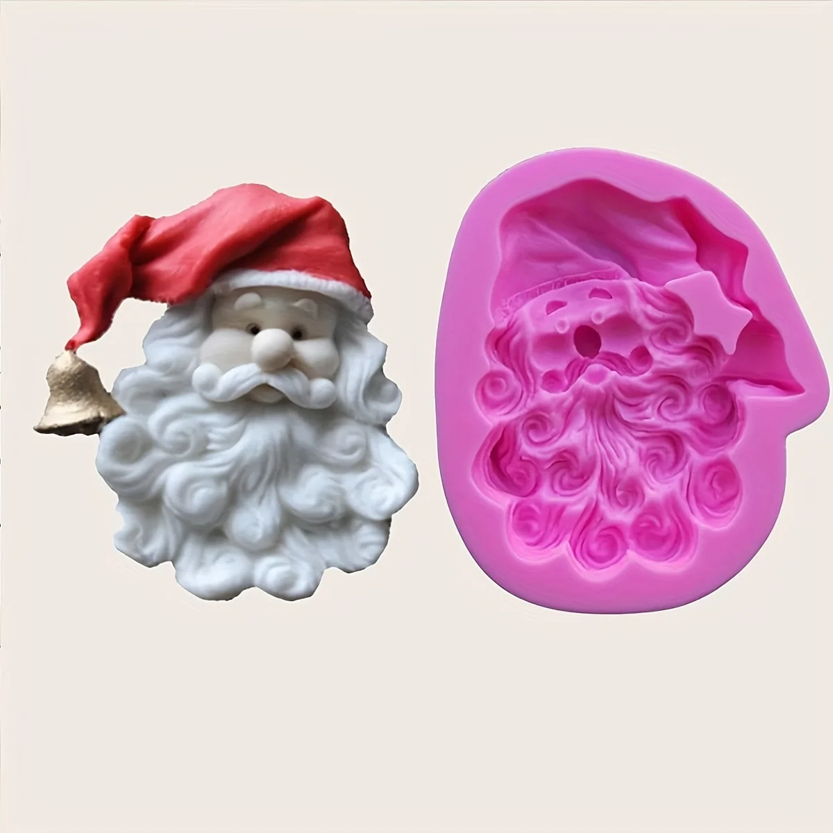 1pc-Silicone Christmas Cake Mold Santa Claus Resin Tools Cupcake Cake Lace Decorating Tools For Baking