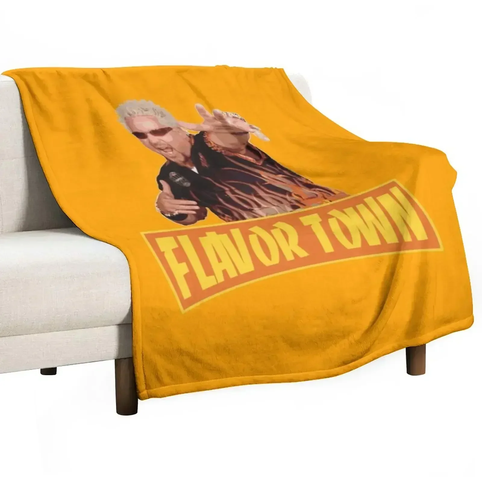 

FLAVOR TOWN USA - GUY FlERl Throw Blanket Cozy Napping Blanket Gift for Mom Dad