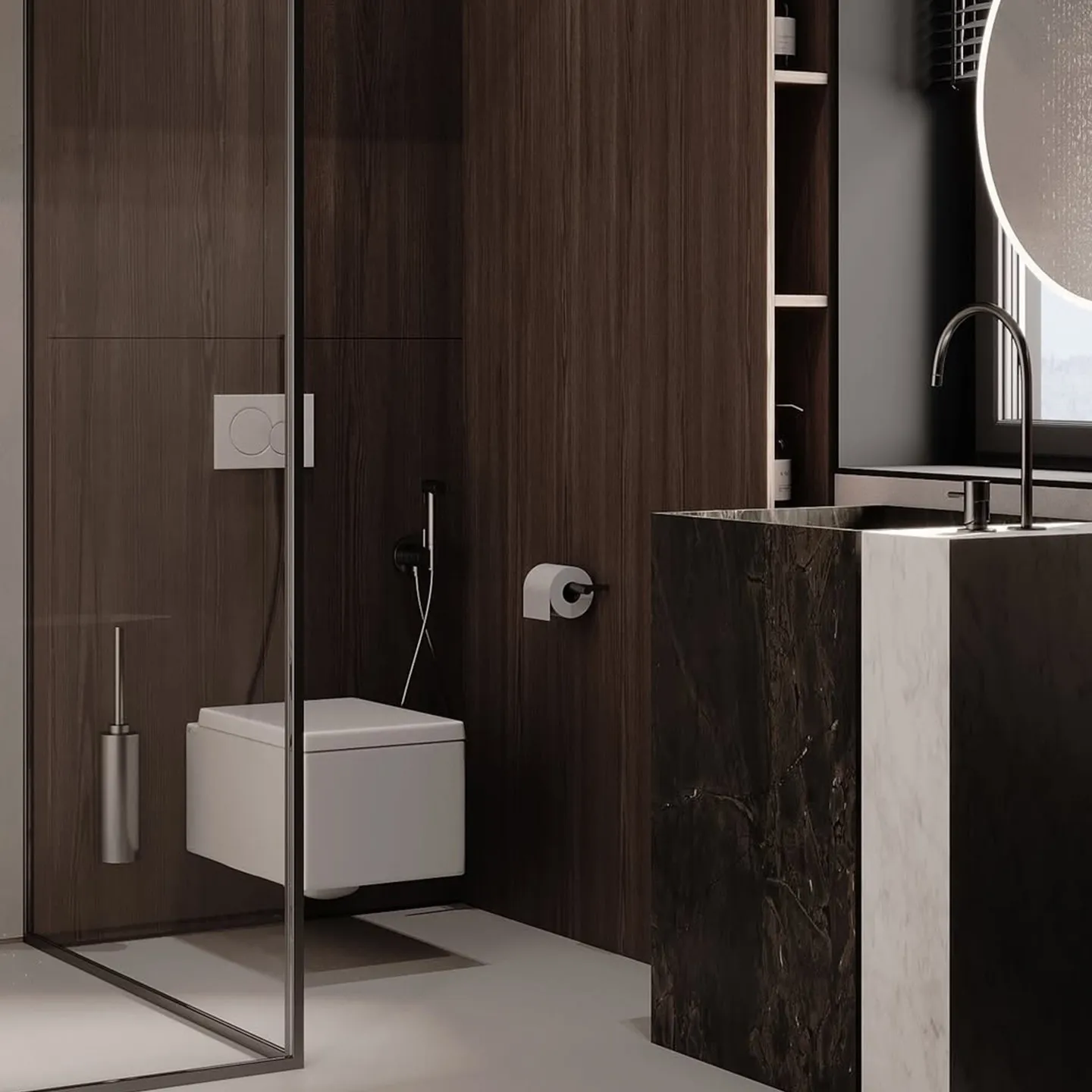 Polished marble washbasin, natural white textured solid stone washbasin, custom sizes available, suitable for boutique hotels.