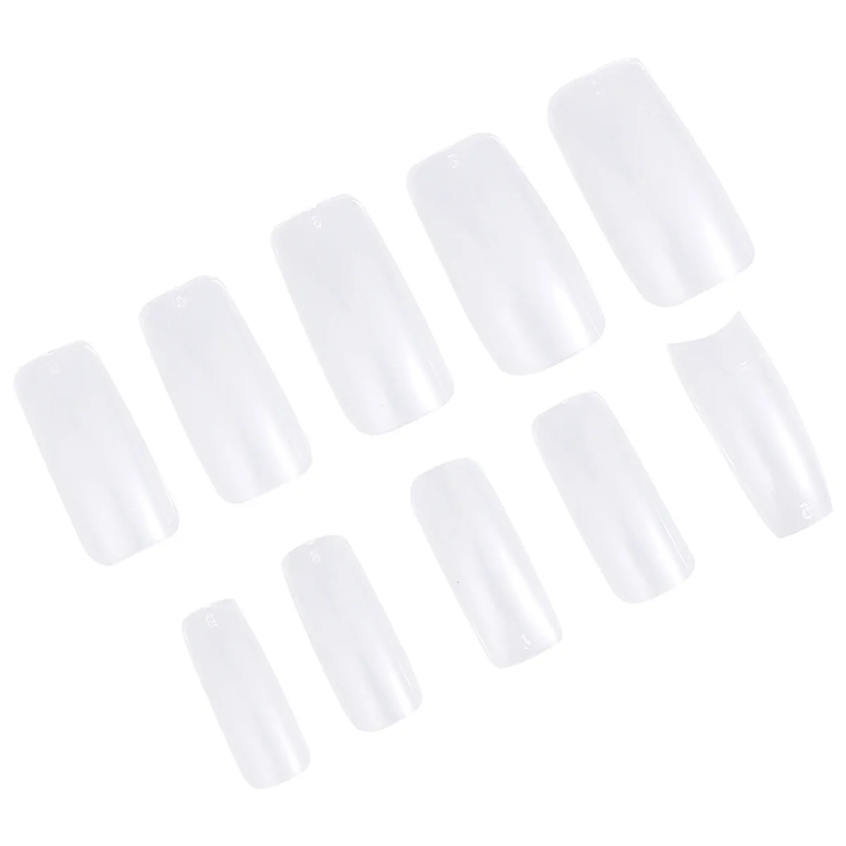 500Pcs Transparent False Nails Tips French Design Full Coverage Artificial Nails for Home Salon Use Gel Acrylic Friendly Safe