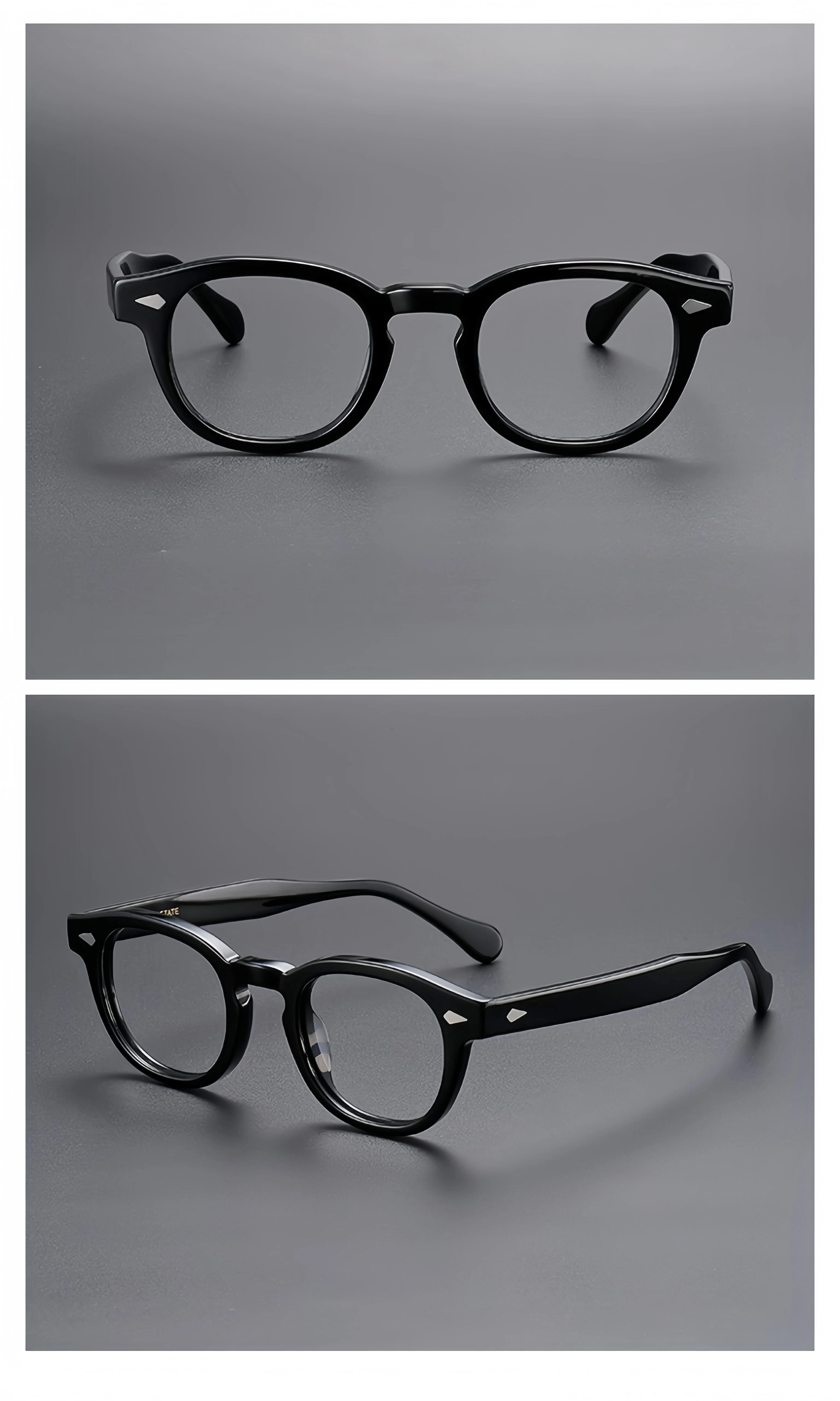 MOSCOT Style LEMTOSH Glasses Luxury Classic Tortoise Black Round Vintage Acetate Frame Unisex Celebrity Inspired Eyewear