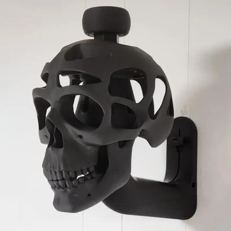 Skull Helmet Display stand Wall Mount Hard Hat Rack 3D Skull Design Wall Rack for Hard Hat Hard Hat Holder skull helmet bracket