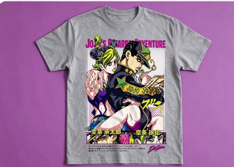 JoJo Jotaro Jolyne Anime Graphic T Shirt JoJo's Bizarre Adventure Manga Cotton Oversized Streetwear Tee