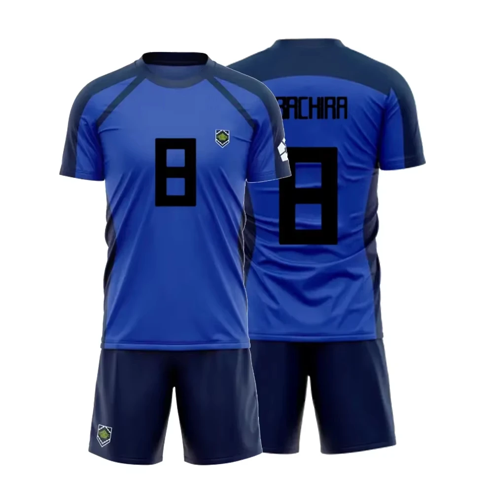 2026 Anime Blue Lock Kurzarm-Set Futsal Fußball Muster VL Replika T-Shirt Sets Fußballverein Cosplay Unisex Trikot – Detail 10