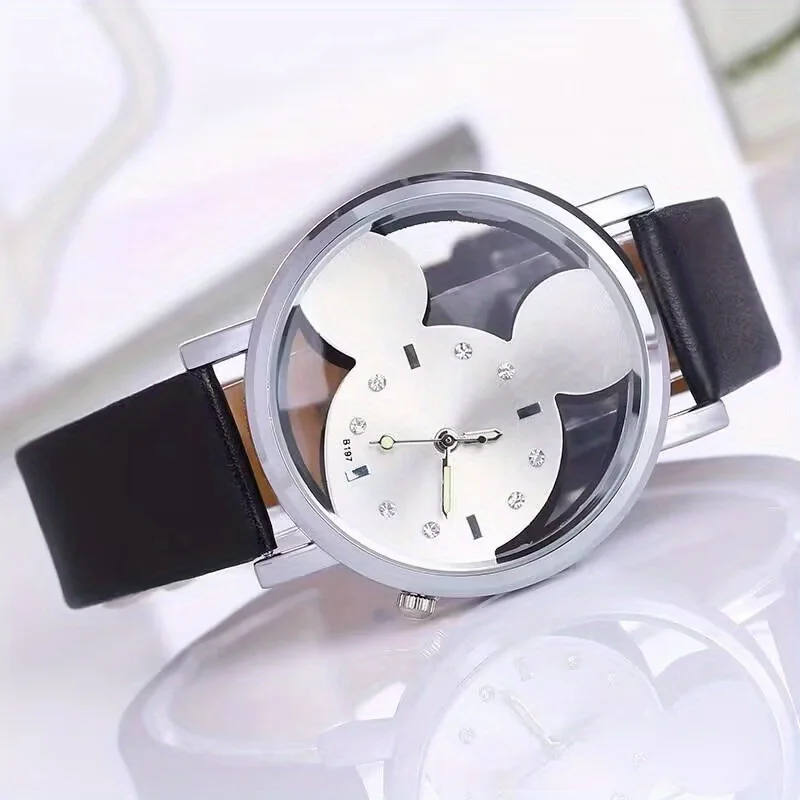 Cute Kids Cartoon Watch Fashion Casual Simple Quartz Leather Women Student Girls Watch Wristwatch