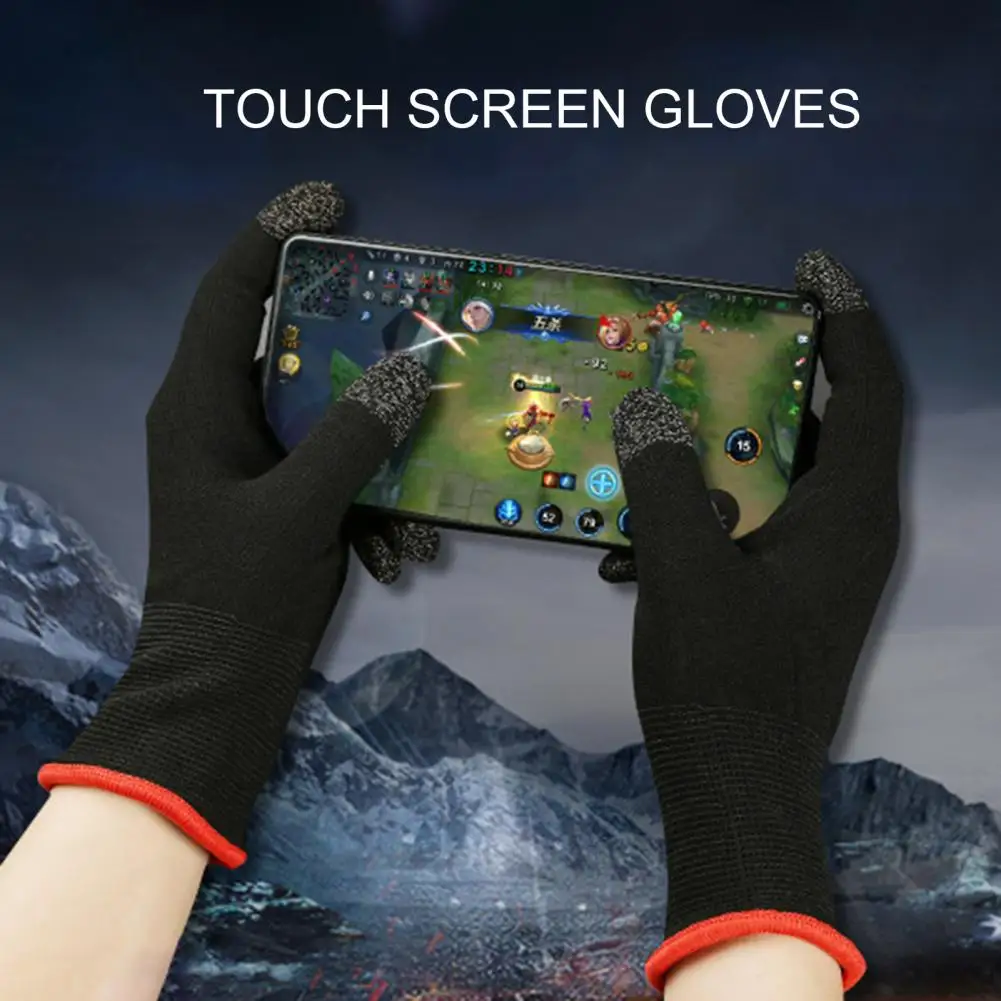 Light Gaming Gloves Gaming Mobile Game Gloves Breathable Lightweight Gaming Touch Screen Gloves for Mobile Games 2 Pairs of Warm