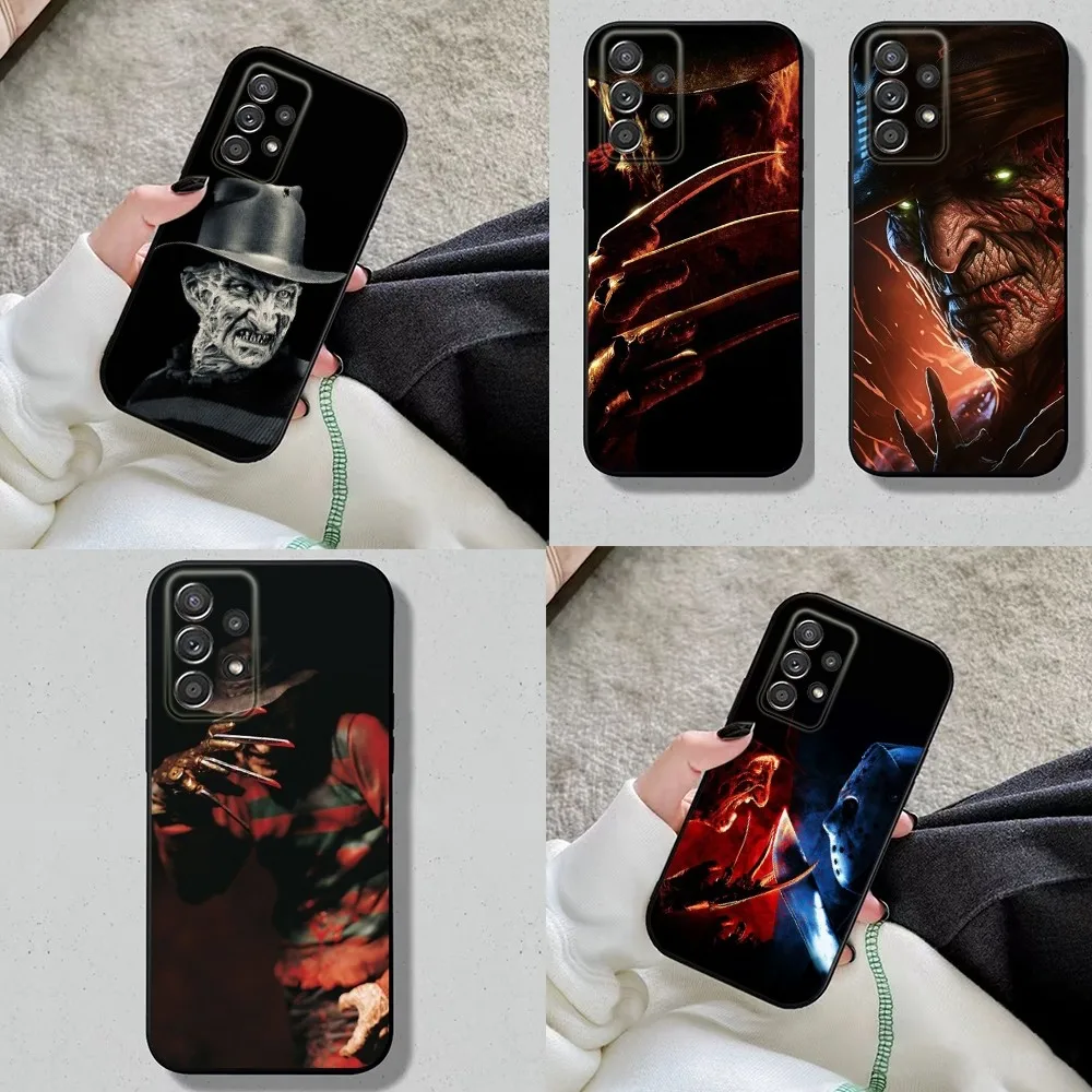 F-Freddy Horror K-Krueger  Phone Case For Samsung S24,S23,S22,S21,S20,S10,S10E,S9 Plus FE Note 20 Plus Soft Black Cover Shell