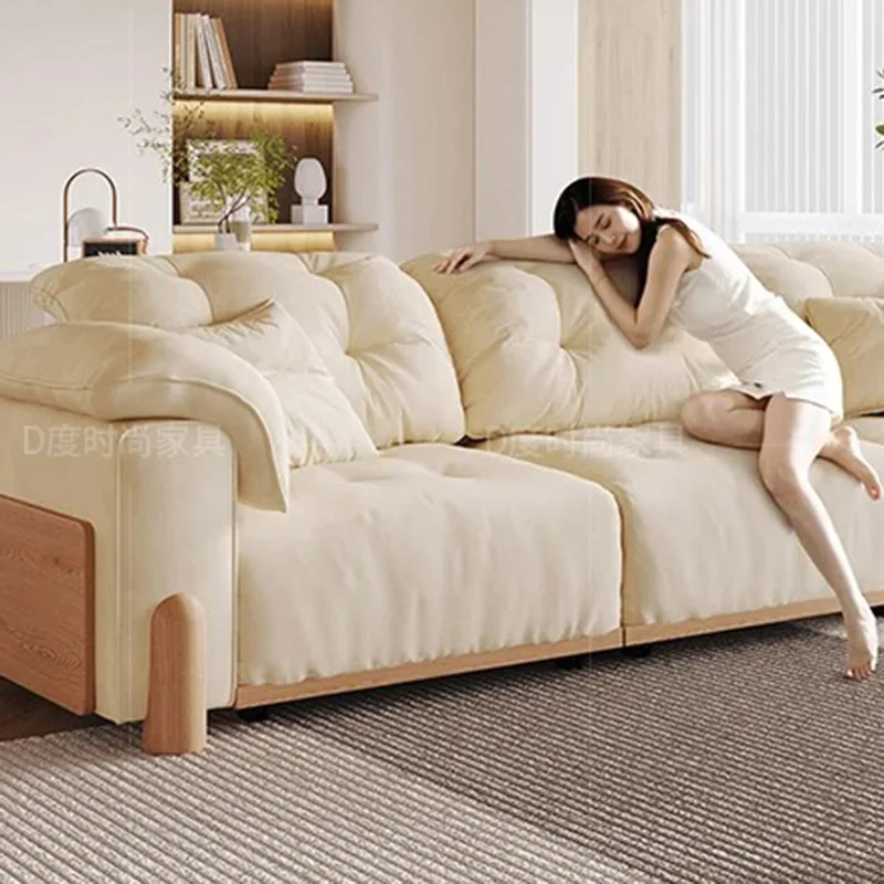 مسند ذراع ما بعد الحداثة أرائك غرفة المعيشة بيج كبير الحجم صالات فاخرة أرائك غرفة المعيشة صالون غرفة نوم Sillon Cama أثاث عصري #6