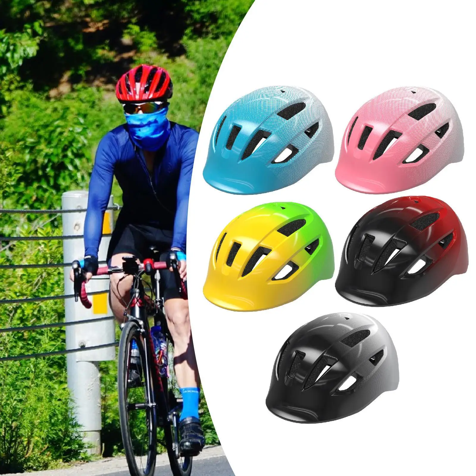 

Bike Helmet for Adults Portable Mens/Womens Fit Head Circumference 56-61cm