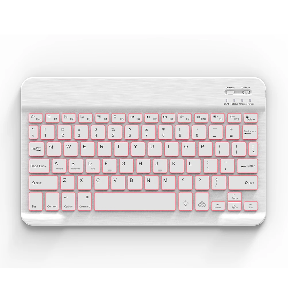 

Keyboard 10 Inches Ultra Thin Wireless for Computer Phone Tablet Portable Travel Lightweight Durable Fashion Colorful